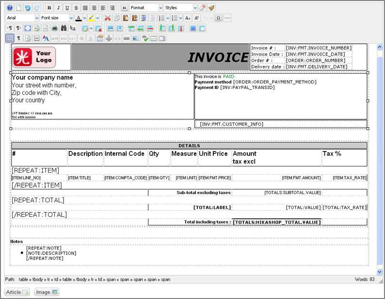 invoice template aynax