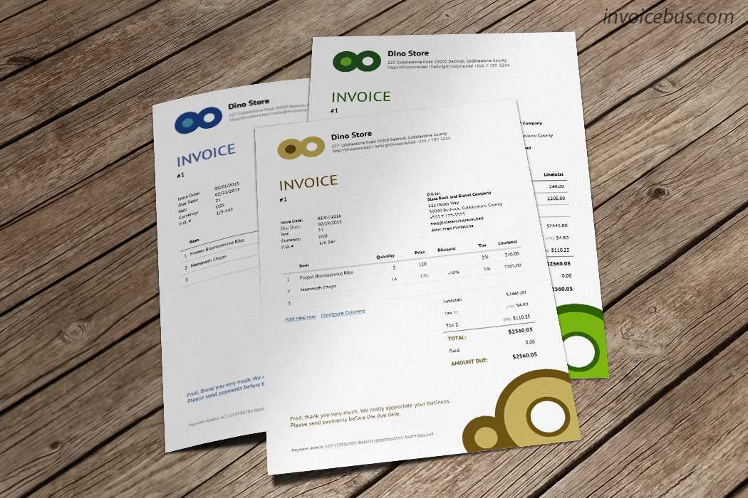 invoice template html css