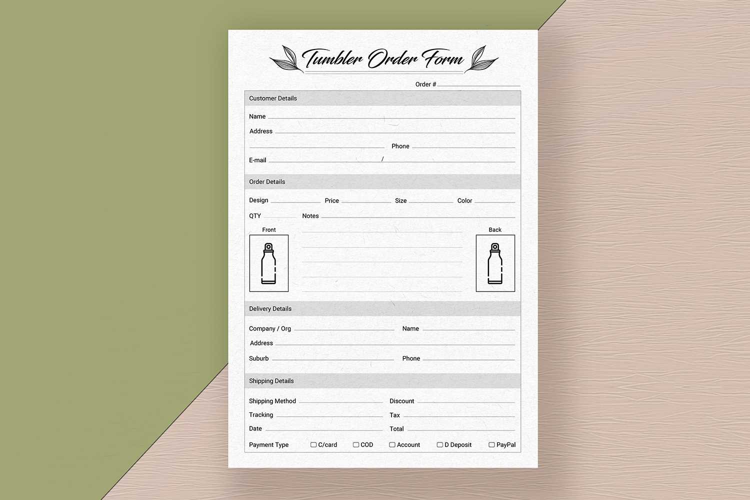 tumbler invoice template