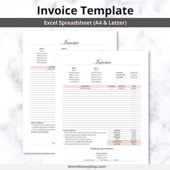 etsy invoice template