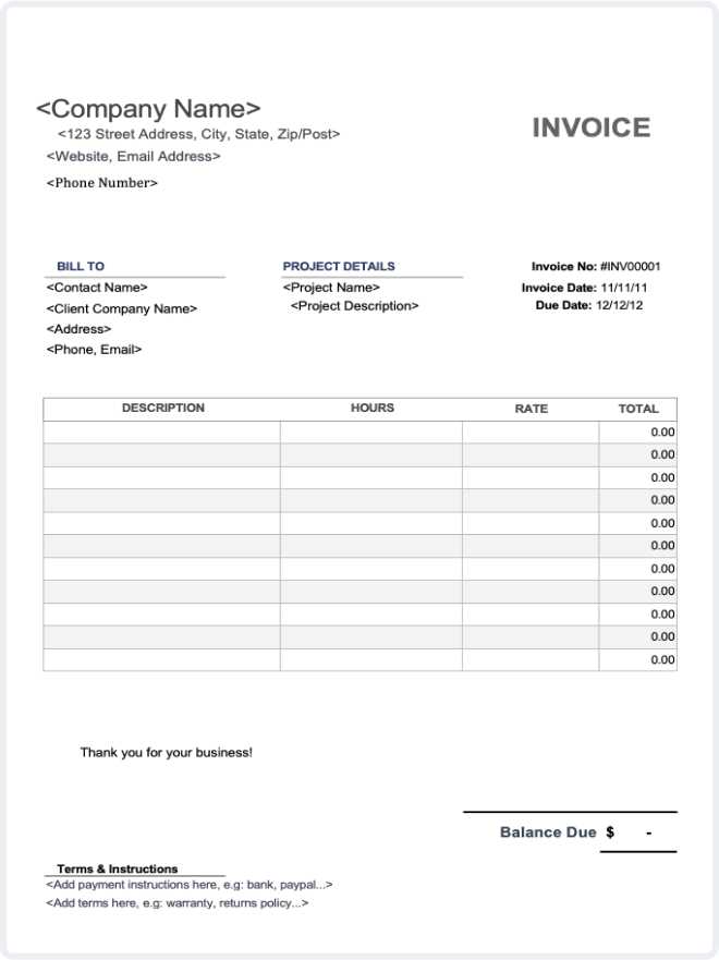 customizable invoice template free