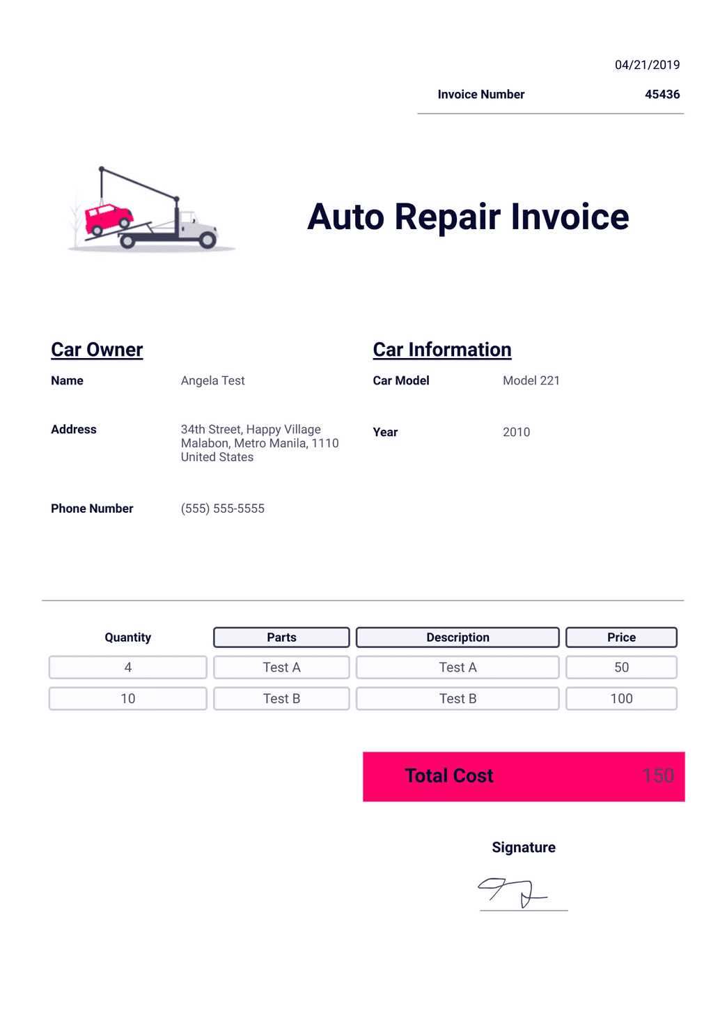 insurance invoice template free