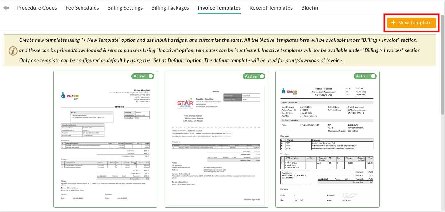 new invoice template