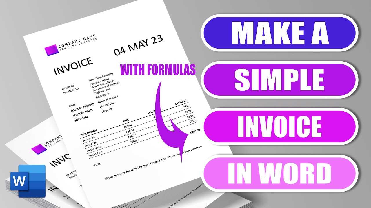 create invoice template word