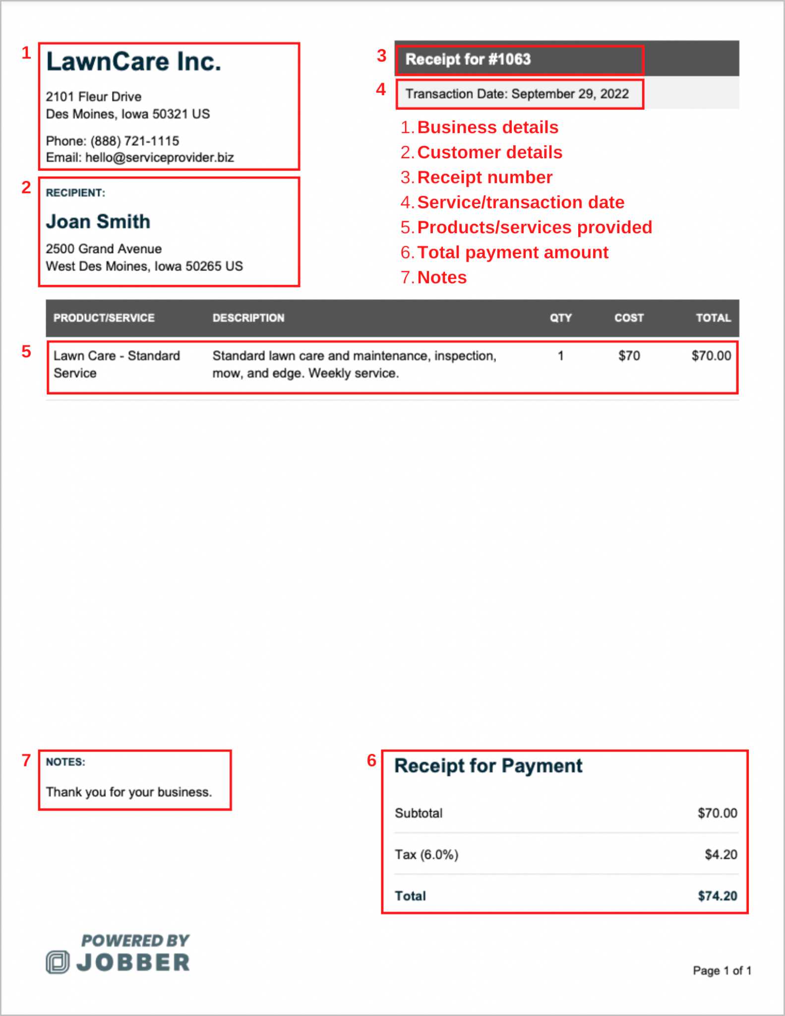 lawn mowing invoice template