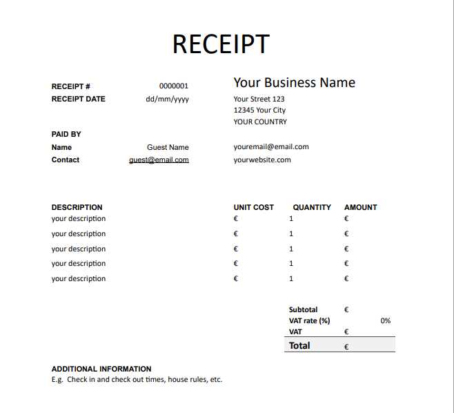 hotel invoice templates