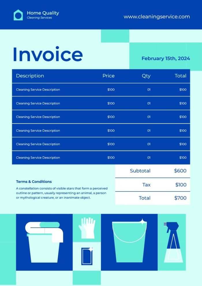 commercial cleaning invoice template free