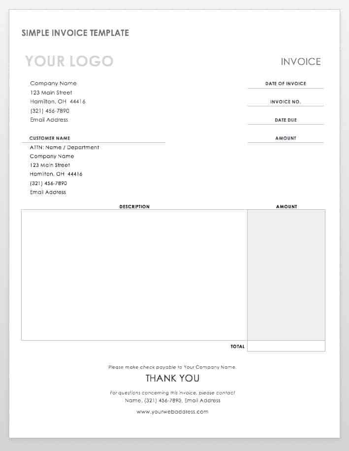 invoice without gst template