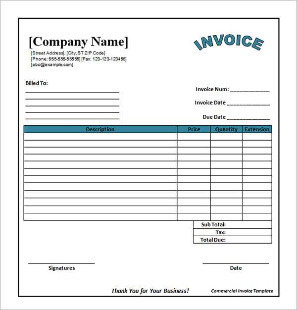 printable format massage invoice template