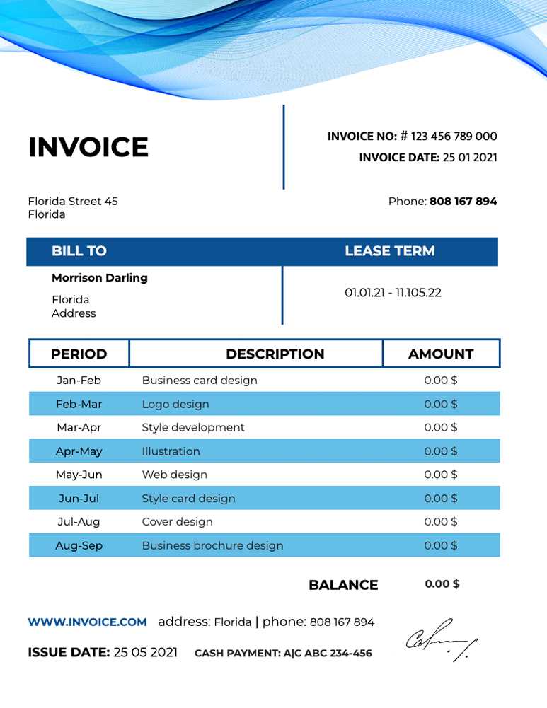 wave invoice template