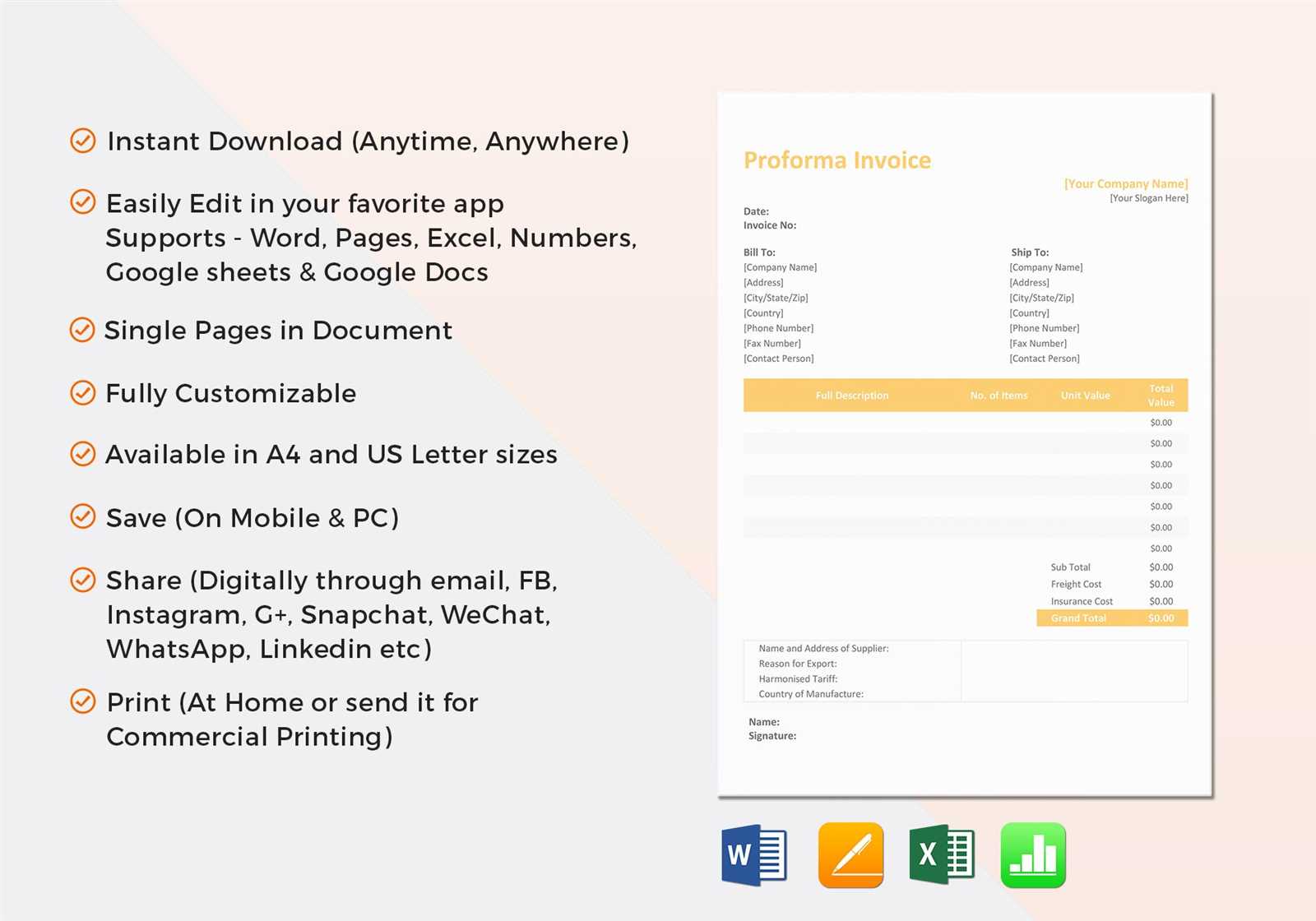 numbers invoice template