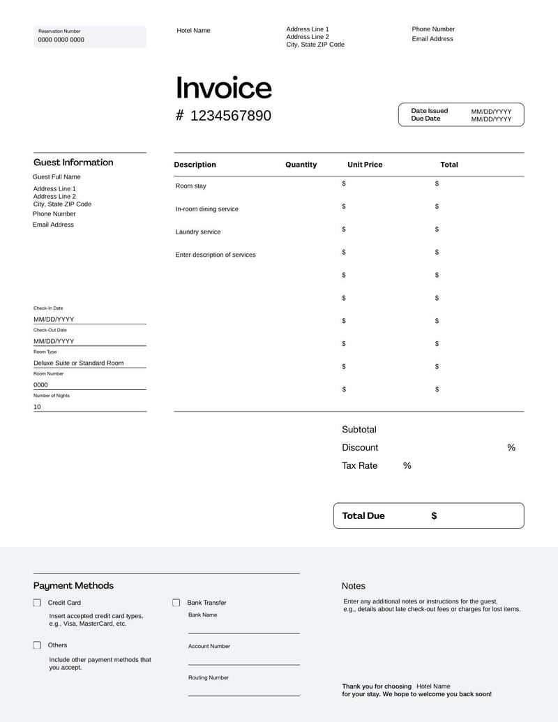 invoice template free pdf