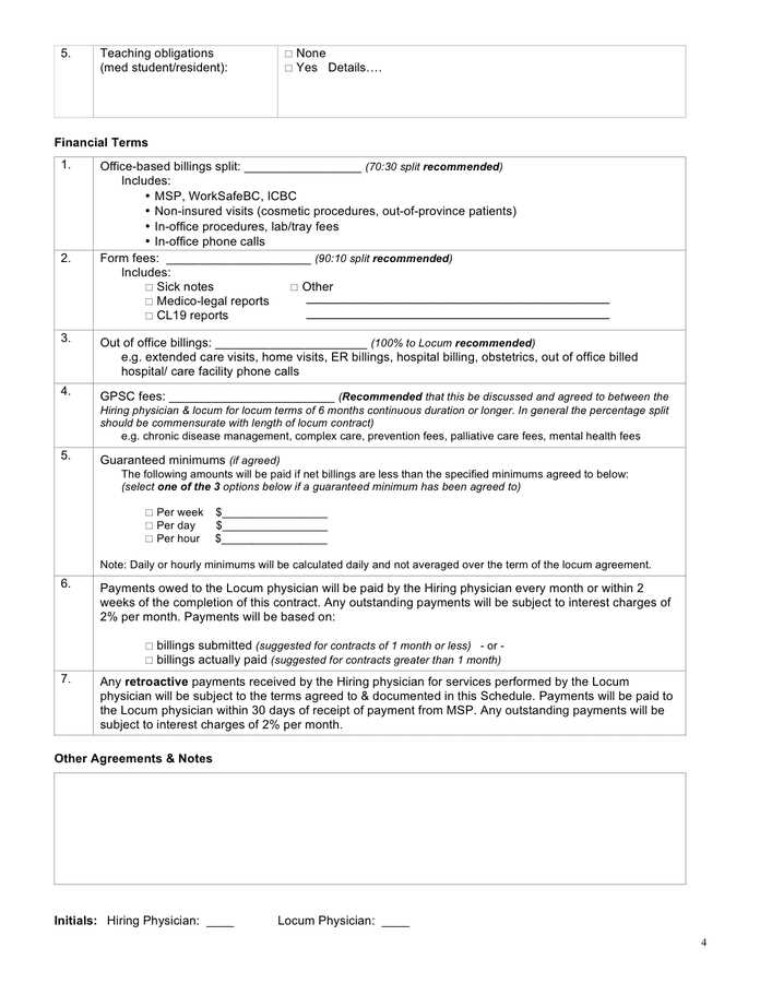 locum invoice template word