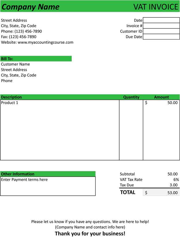 examples of invoice templates