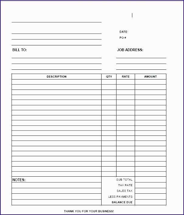 general contractor invoice template