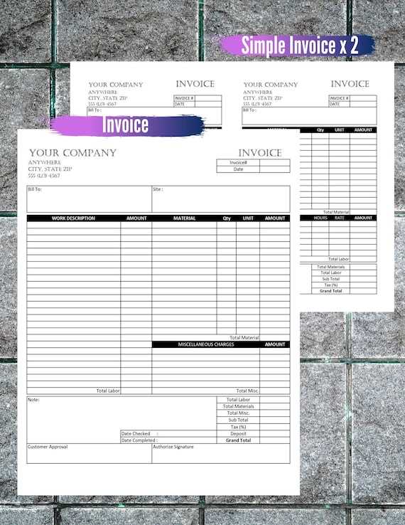 simple contractor invoice template