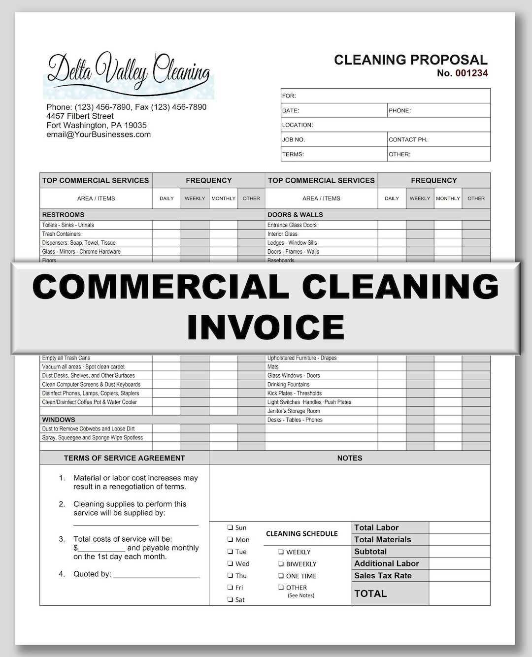 open office service invoice template