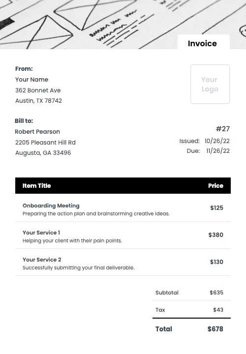 create your own invoices template for free