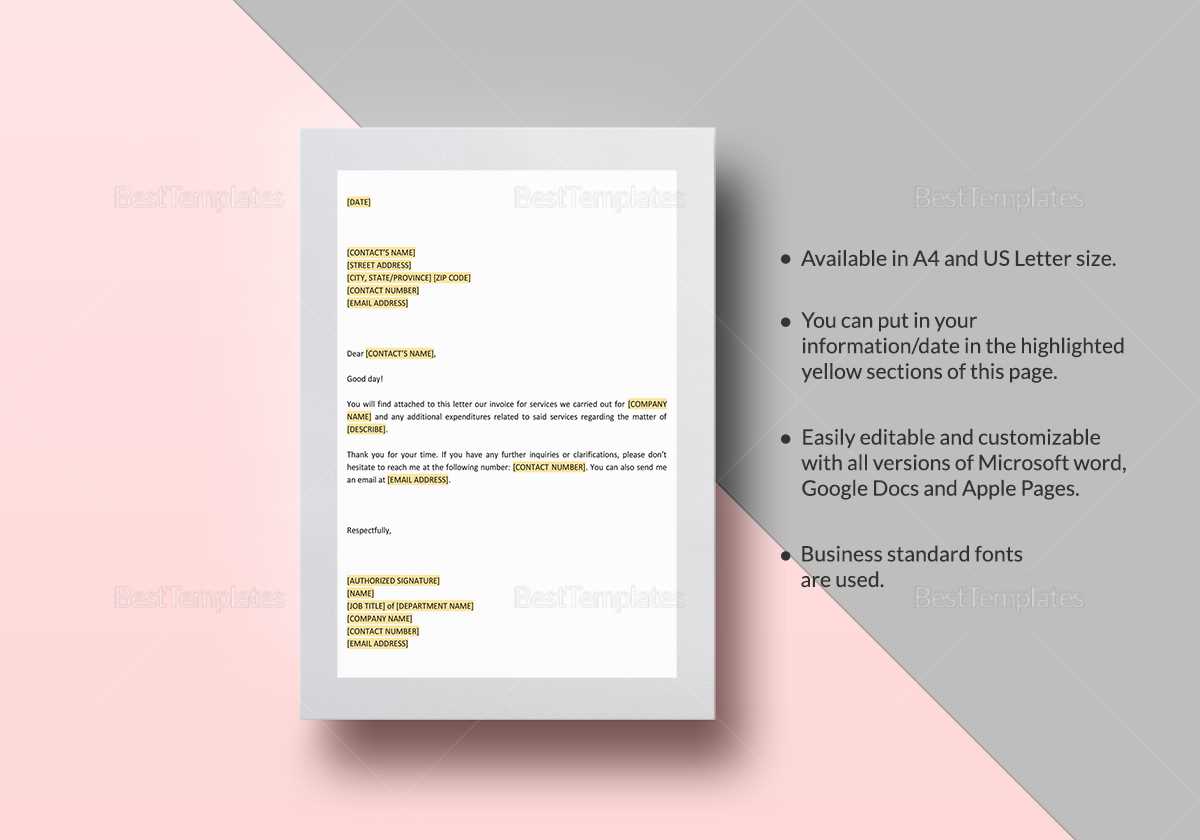 send invoice to client email template