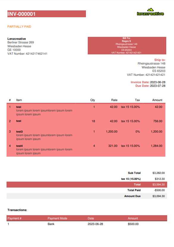 perfex crm invoice template