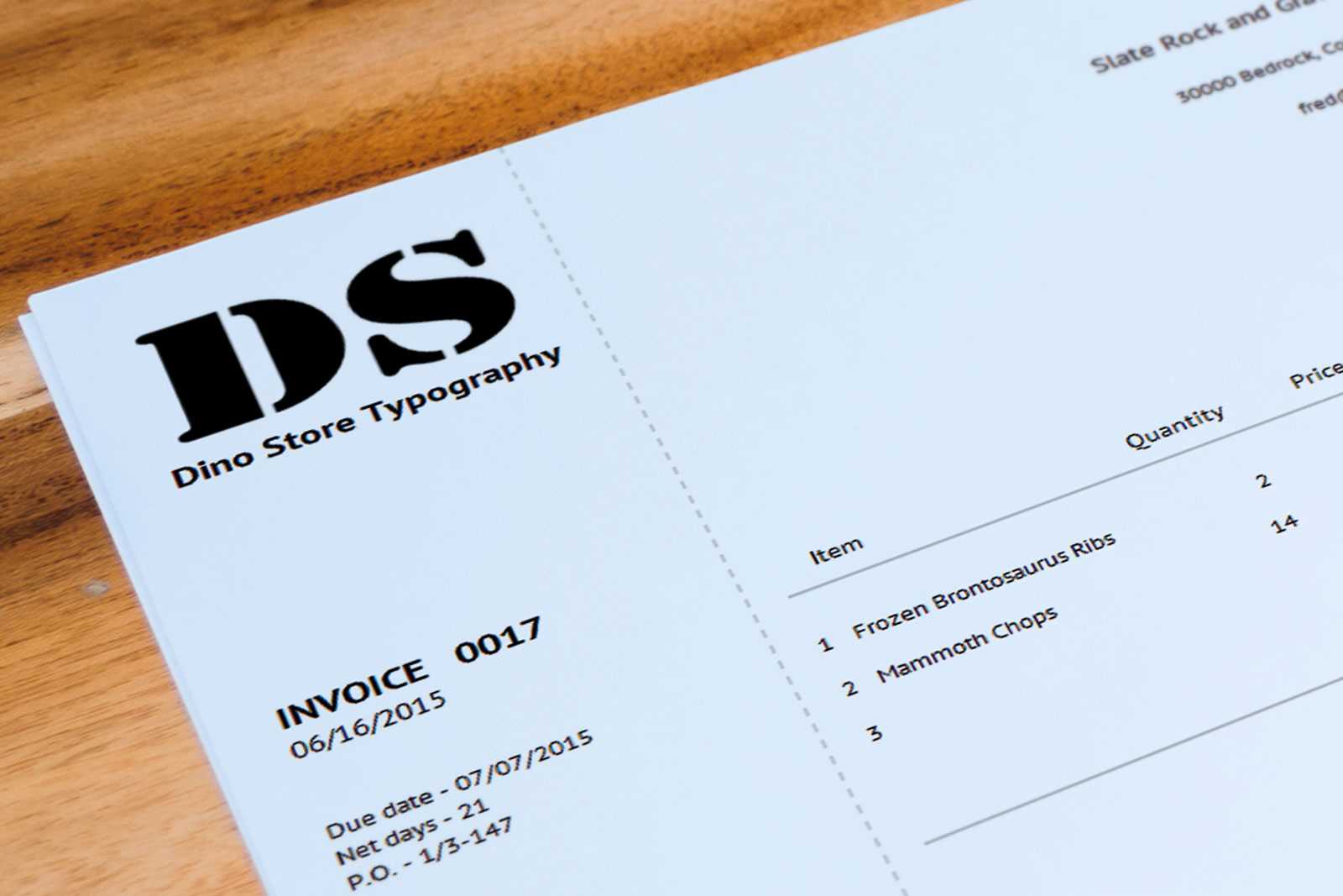 simple blank invoice template