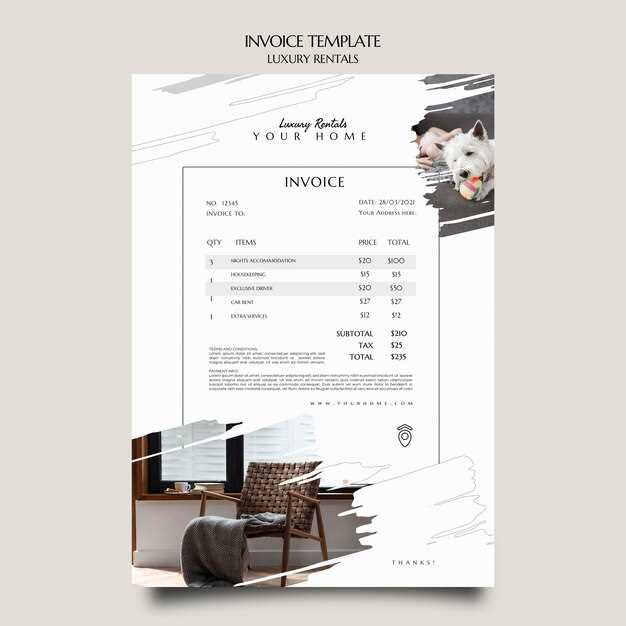 invoice template for apartment rental