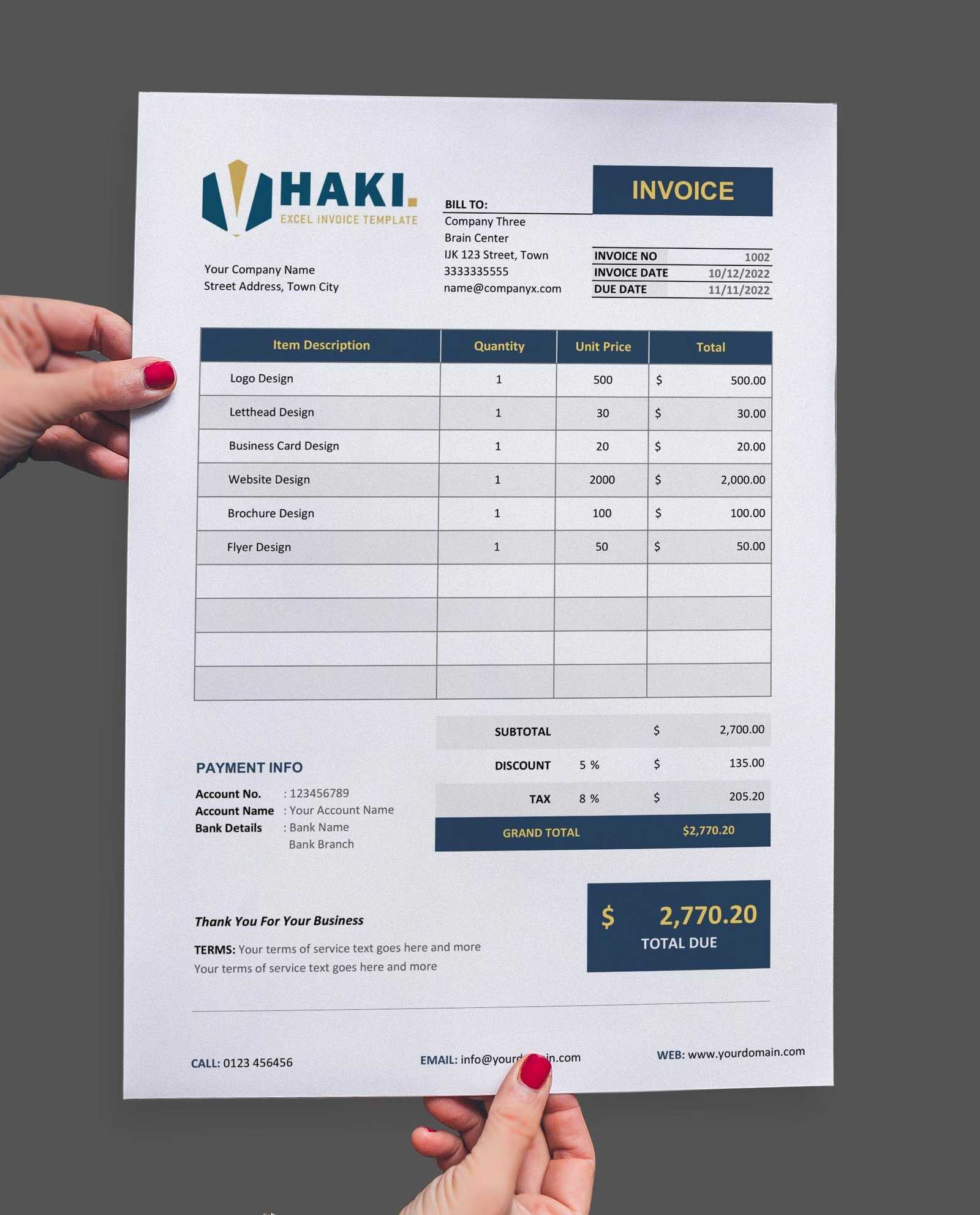 individual invoice template