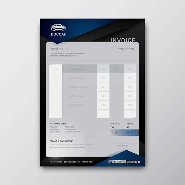 invoice template auto repair