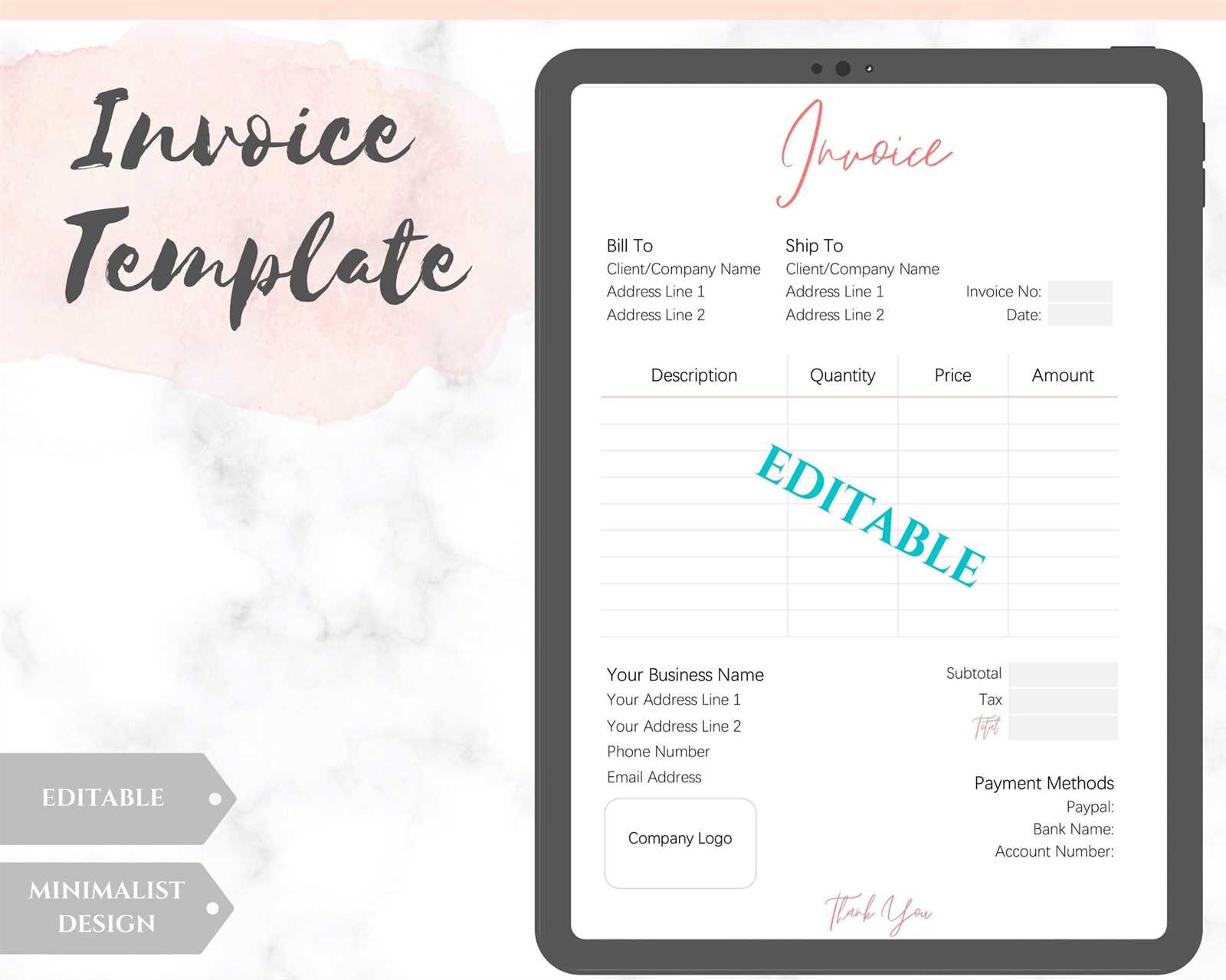 pages invoice template