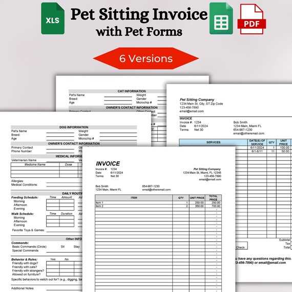 dog walking invoice template