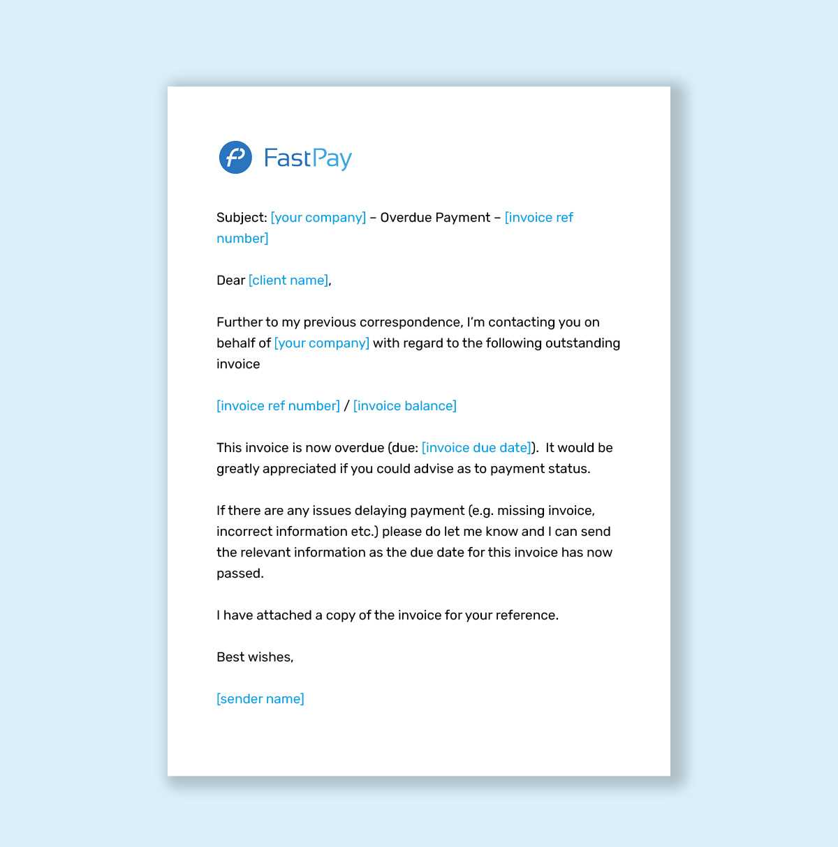 past due invoice letter template