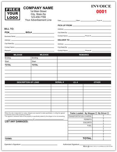 trucker invoice template