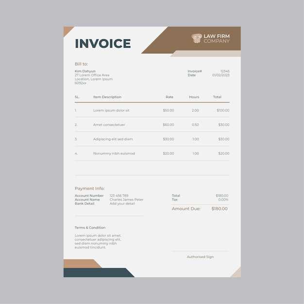 law firm invoice template