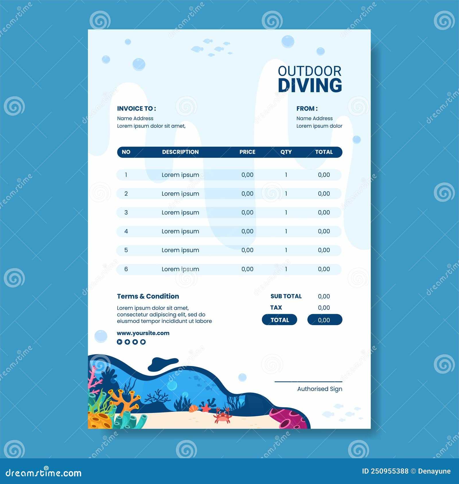 illustration invoice template