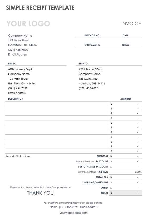 warehouse invoice template