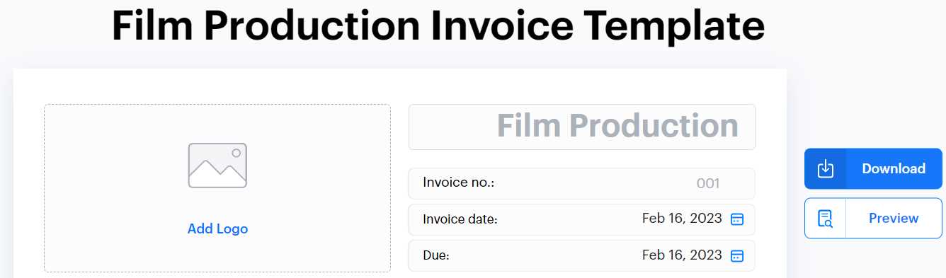 post production invoice template