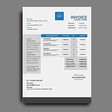 summer camp invoice template