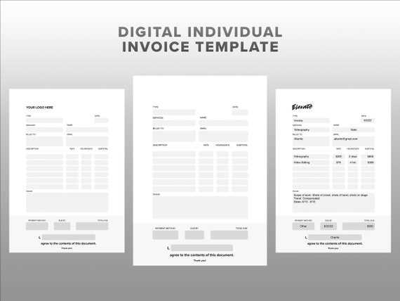 invoice digital template