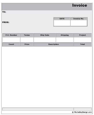 printable blank invoice template