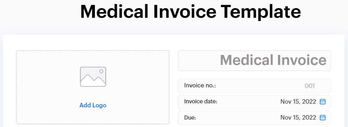 printable format medical records fee invoice template