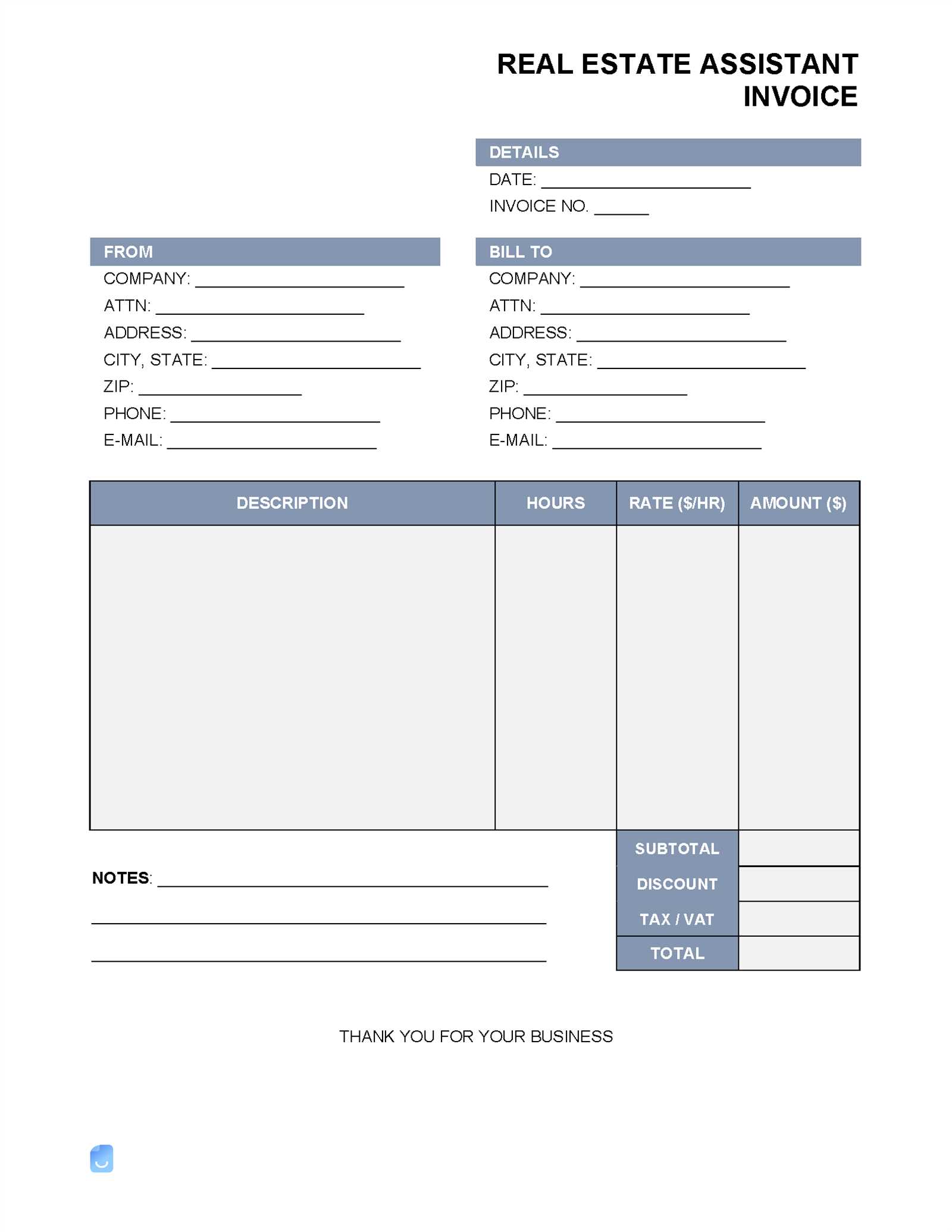 property maintenance invoice template