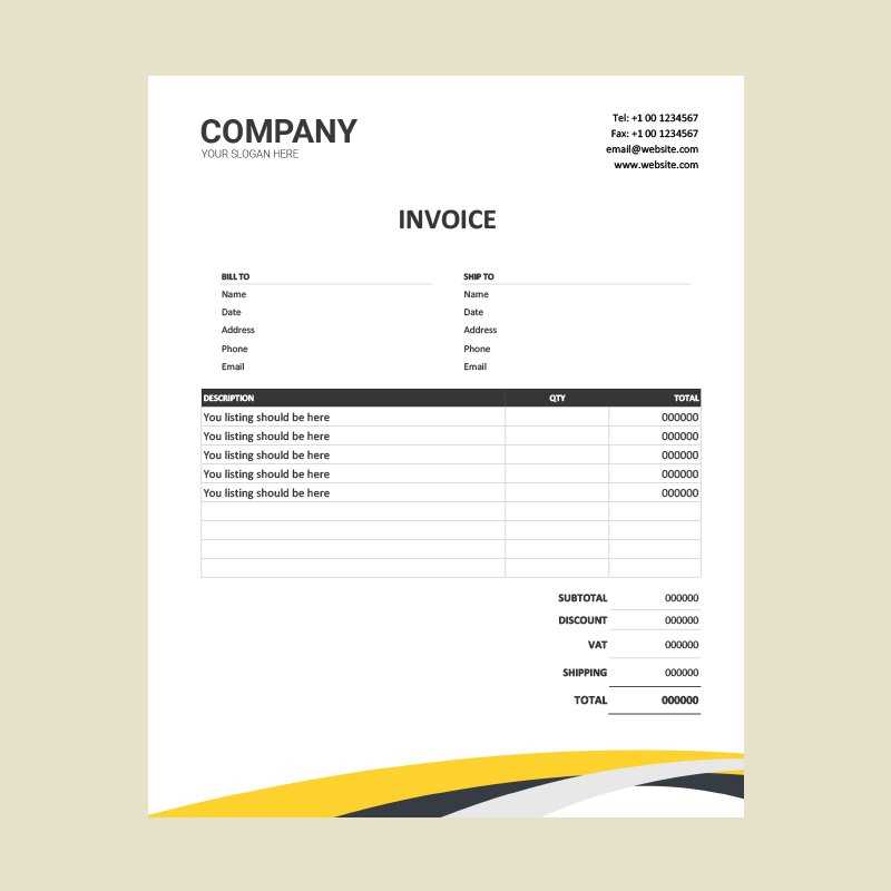 invoice design template word