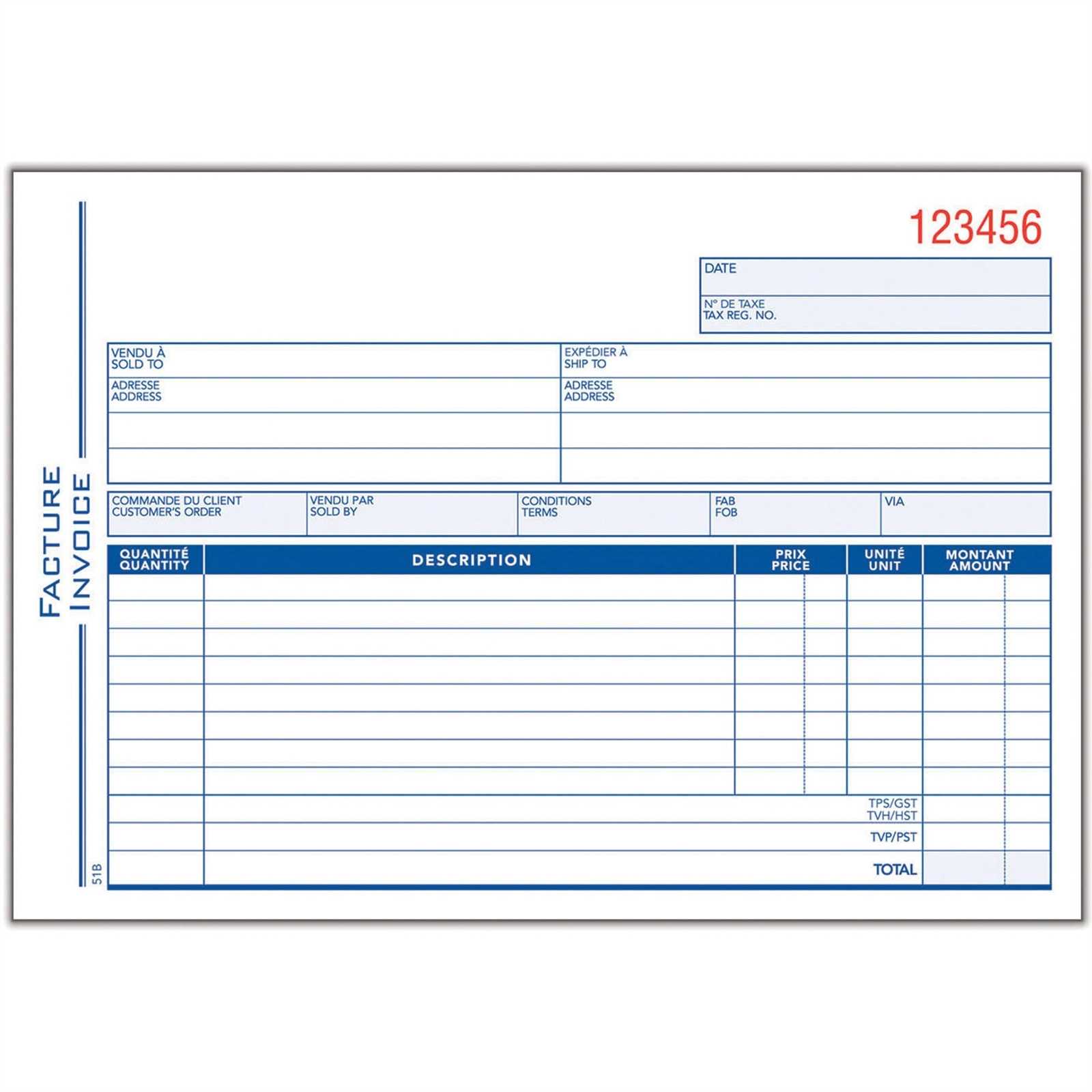 adams invoice template