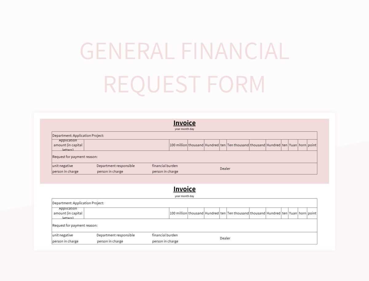 invoice request form template