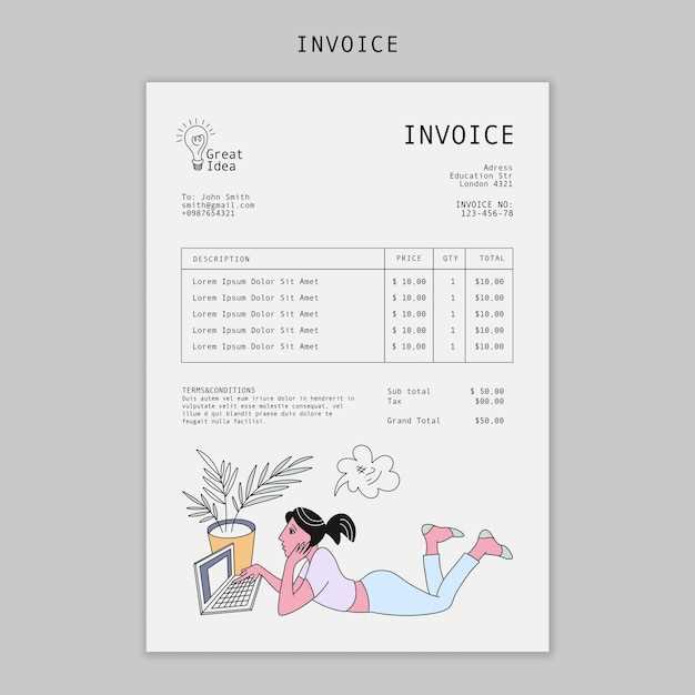 student invoice template