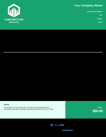 construction invoice templates