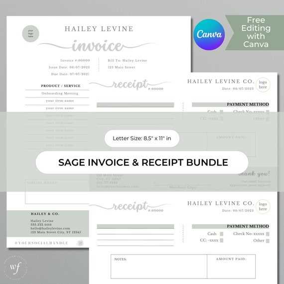 invoice template sage 50