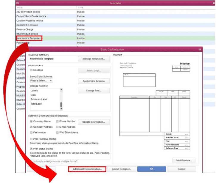 quickbooks desktop invoice templates