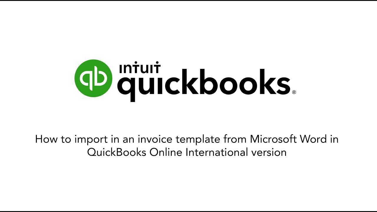 quickbooks export invoice template