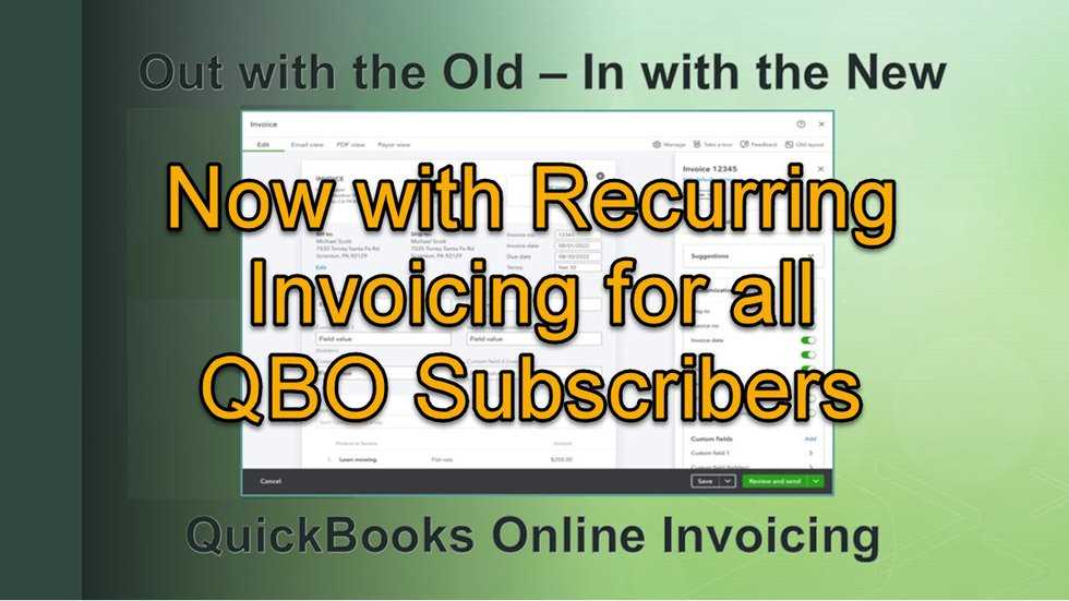 quickbooks recurring invoice template